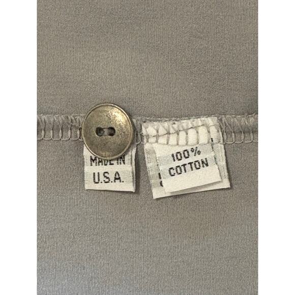 PLANET by Lauren G Button Front Tunic Size 2 Women's 10-14 Light Gray Lagenlook - Picture 12 of 13